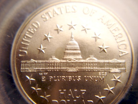 1989-D-Congress-50-Cent-Commemorative---PCGSms69---Blotch-On-Rev.